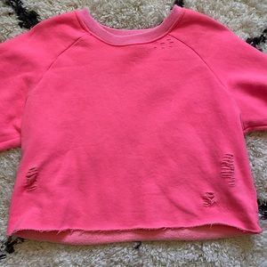 Pink cropped sweater